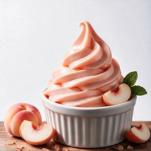 Peach frozen yogurt at Dixie Nutrition