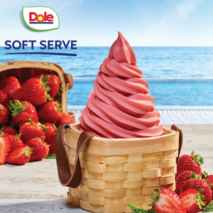 Strawberry Dole Whip frozen yogurt at Dixie Nutrition