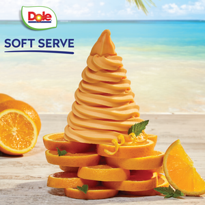 Orange Dole Whip frozen yogurt at Dixie Nutrition